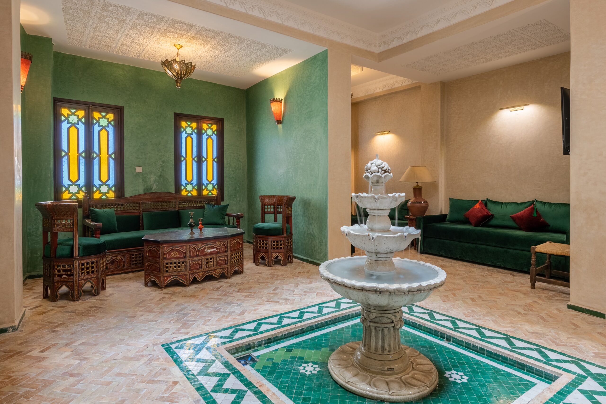 Best Riad in Tangier with traditional Moroccan architecture and peaceful patio