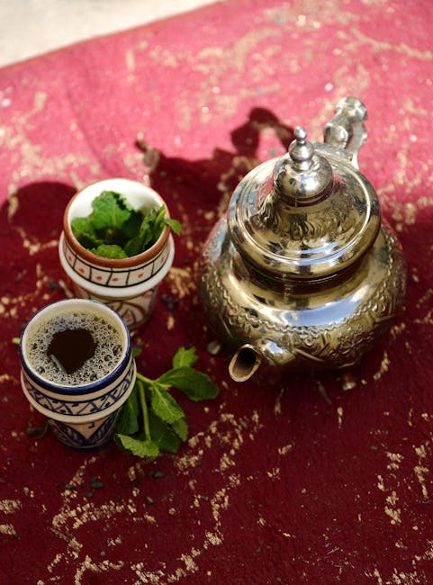 moroccan tea preparation
