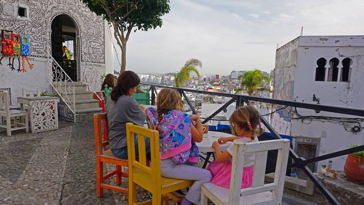 Tangier with children